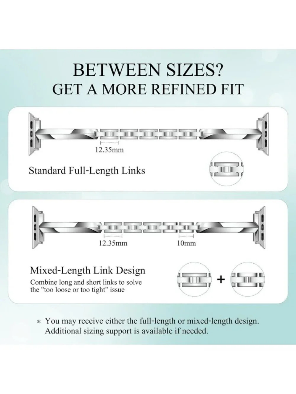 Slim Stainless Steel Bracelet for Apple Watch 38mm-49mm, Dressy Metal Strap for
